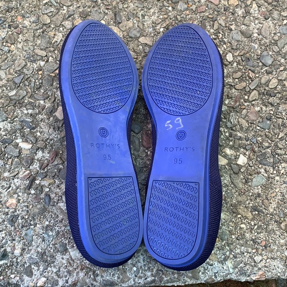 Rothys navy flats white halo retired sz 9.5 - Picture 10 of 16